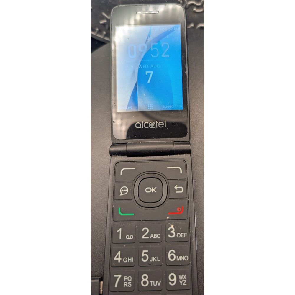 Alcatel 4044W Flip Phone • Battery Included • Powers On • Parts or Repair Only